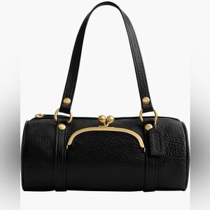 NWT Coach Kisslock Barrel Bag-Black